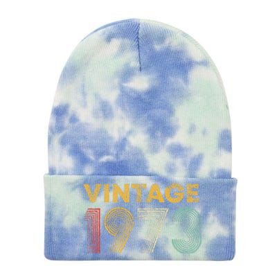 50th Birthday Gift Vintage 1973 50 Years Old Tie Dye 12in Knit Beanie