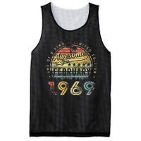 54th Birthday Gift Awesome Since February 1969 54 Year Old Mesh Reversible Basketball Jersey Tank