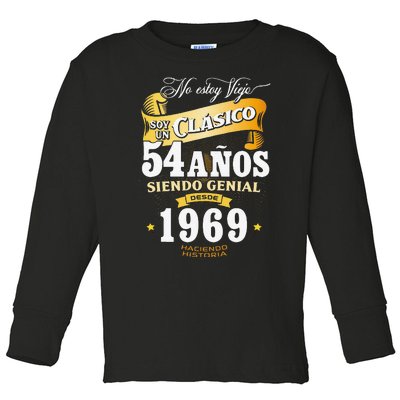 54th Birthday Gift For In Spanish Regalo Cumpleanos 54 Toddler Long Sleeve Shirt