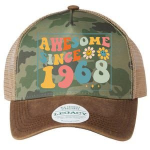 54th Birthday Gifts Awesome Since 1968 54 Years Old Groovy Legacy Tie Dye Trucker Hat