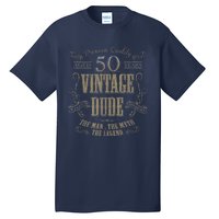 50th Birthday Gift Idea For Vintage Lover 50 Years Old Dude Tall T-Shirt