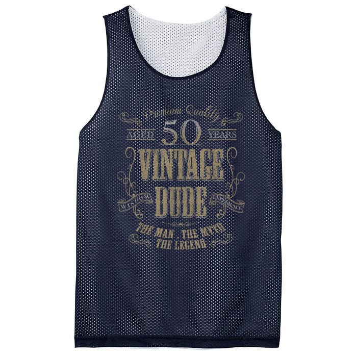 50th Birthday Gift Idea For Vintage Lover 50 Years Old Dude Mesh Reversible Basketball Jersey Tank