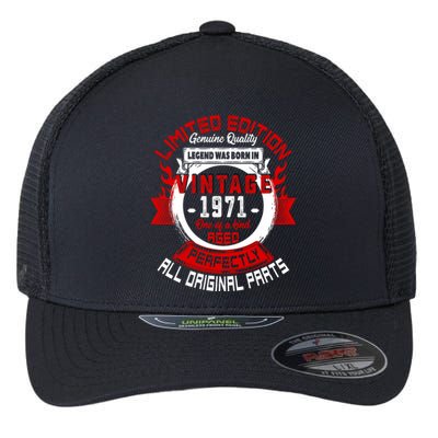 53nd Birthday Gift Vintage Legends Born In 1971 53 Years Old Flexfit Unipanel Trucker Cap