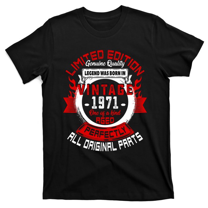 53nd Birthday Gift Vintage Legends Born In 1971 53 Years Old T-Shirt