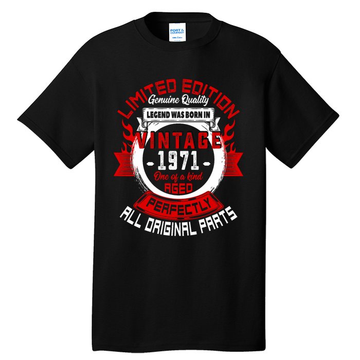 53nd Birthday Gift Vintage Legends Born In 1971 53 Years Old Tall T-Shirt