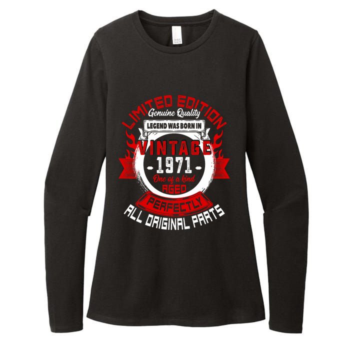 53nd Birthday Gift Vintage Legends Born In 1971 53 Years Old Womens CVC Long Sleeve Shirt