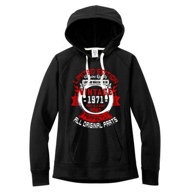 53nd Birthday Gift Vintage Legends Born In 1971 53 Years Old Women's Fleece Hoodie