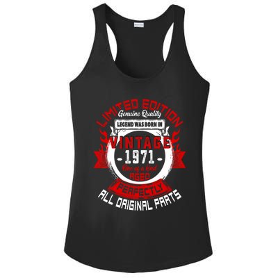 53nd Birthday Gift Vintage Legends Born In 1971 53 Years Old Ladies PosiCharge Competitor Racerback Tank