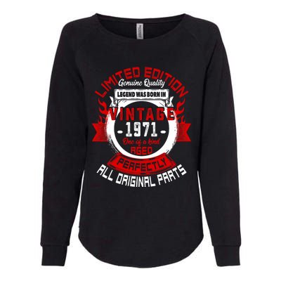 53nd Birthday Gift Vintage Legends Born In 1971 53 Years Old Womens California Wash Sweatshirt