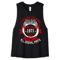 53nd Birthday Gift Vintage Legends Born In 1971 53 Years Old Women's Racerback Cropped Tank