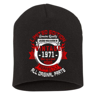 53nd Birthday Gift Vintage Legends Born In 1971 53 Years Old Short Acrylic Beanie