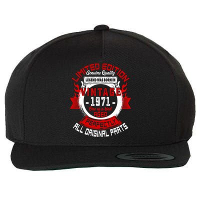 53nd Birthday Gift Vintage Legends Born In 1971 53 Years Old Wool Snapback Cap