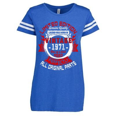 53nd Birthday Gift Vintage Legends Born In 1971 53 Years Old Enza Ladies Jersey Football T-Shirt