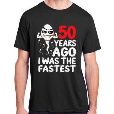 50th Birthday Gag dress 50 Years Ago I Was The Fastest Funny Adult ChromaSoft Performance T-Shirt