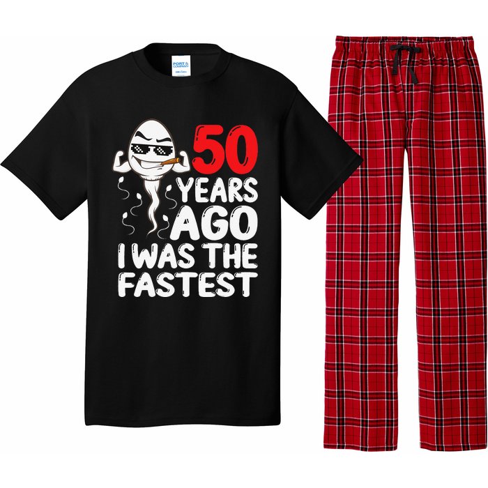 50th Birthday Gag dress 50 Years Ago I Was The Fastest Funny Pajama Set