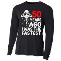 50th Birthday Gag dress 50 Years Ago I Was The Fastest Funny Cooling Performance Long Sleeve Crew