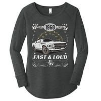 55th Birthday Gift Muscle Car Women Born 1968 Women's Perfect Tri Tunic Long Sleeve Shirt