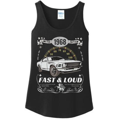 55th Birthday Gift Muscle Car Women Born 1968 Ladies Essential Tank