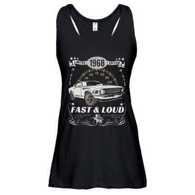 55th Birthday Gift Muscle Car Women Born 1968 Ladies Essential Flowy Tank