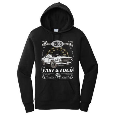 55th Birthday Gift Muscle Car Women Born 1968 Women's Pullover Hoodie