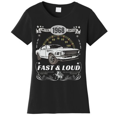 55th Birthday Gift Muscle Car Women Born 1968 Women's T-Shirt