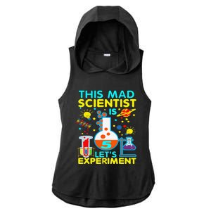 5th Birthday Gift This Mad Scientist Is 5 Let's Experiment Ladies PosiCharge Tri-Blend Wicking Draft Hoodie Tank