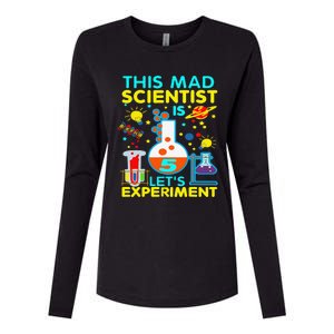 5th Birthday Gift This Mad Scientist Is 5 Let's Experiment Womens Cotton Relaxed Long Sleeve T-Shirt