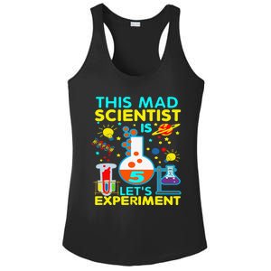 5th Birthday Gift This Mad Scientist Is 5 Let's Experiment Ladies PosiCharge Competitor Racerback Tank