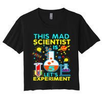 5th Birthday Gift This Mad Scientist Is 5 Let's Experiment Women's Crop Top Tee