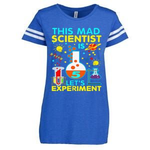 5th Birthday Gift This Mad Scientist Is 5 Let's Experiment Enza Ladies Jersey Football T-Shirt