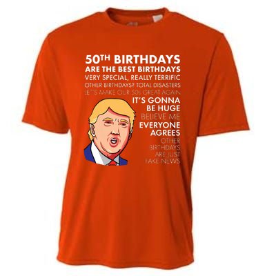 50th Birthday Gift Funny Trump Quote For Man Cooling Performance Crew T-Shirt