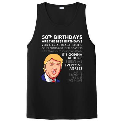 50th Birthday Gift Funny Trump Quote For Man PosiCharge Competitor Tank