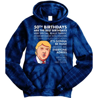 50th Birthday Gift Funny Trump Quote For Man Tie Dye Hoodie