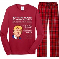 50th Birthday Gift Funny Trump Quote For Man Long Sleeve Pajama Set