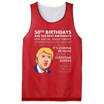 50th Birthday Gift Funny Trump Quote For Man Mesh Reversible Basketball Jersey Tank