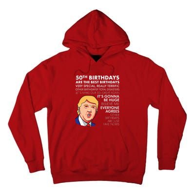 50th Birthday Gift Funny Trump Quote For Man Tall Hoodie