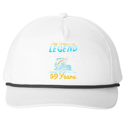 59th Birthday Gift The Fishing Legend 59 Years Fisherman Snapback Five-Panel Rope Hat