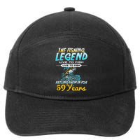 59th Birthday Gift The Fishing Legend 59 Years Fisherman 7-Panel Snapback Hat