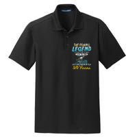 59th Birthday Gift The Fishing Legend 59 Years Fisherman Dry Zone Grid Polo