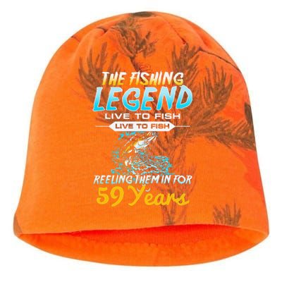 59th Birthday Gift The Fishing Legend 59 Years Fisherman Kati - Camo Knit Beanie