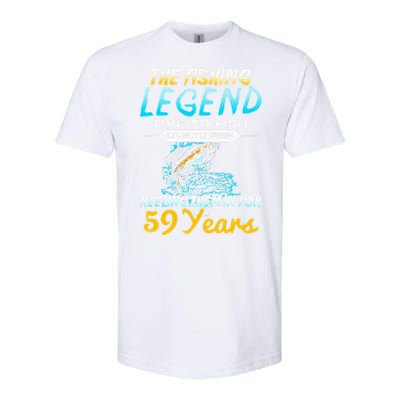 59th Birthday Gift The Fishing Legend 59 Years Fisherman Softstyle CVC T-Shirt