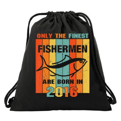 5th Birthday Gift For 5 Year Old Fishing Fishermen 2016 Drawstring Bag