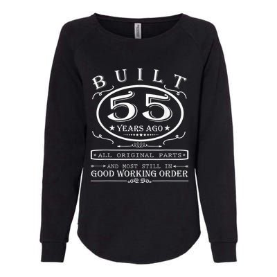 55th Birthday Graphic Built 55 Years Ago Original Parts Womens California Wash Sweatshirt