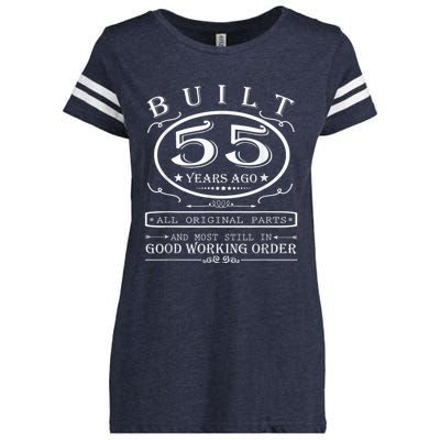 55th Birthday Graphic Built 55 Years Ago Original Parts Enza Ladies Jersey Football T-Shirt