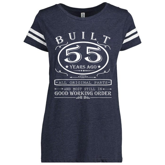 55th Birthday Graphic Built 55 Years Ago Original Parts Enza Ladies Jersey Football T-Shirt