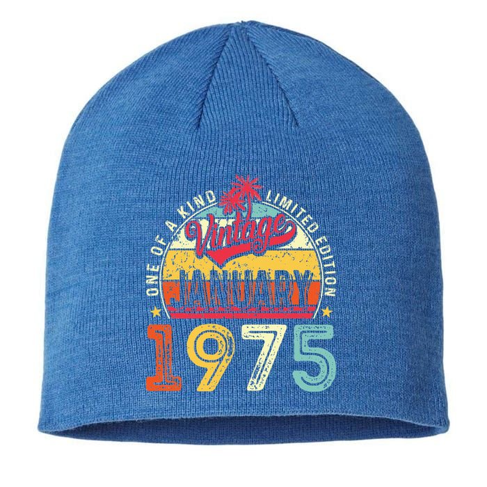 50th Birthday Gift Vintage January 1975 Sustainable Beanie