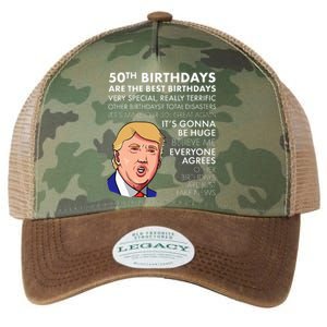 50th Birthday Gift Trump Quote Legacy Tie Dye Trucker Hat