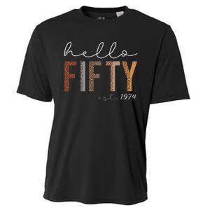 50th Birthday Hello Fifty Hello 50 Est. 1974 Cooling Performance Crew T-Shirt