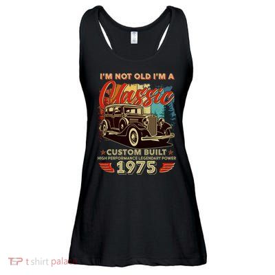 50th Birthday Im Not Old Im A Classic 1975 Custom Built Ladies Essential Flowy Tank