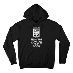 55th Birthday Idea Speed Limit Sign 55 mph Funny Driving Hoodie